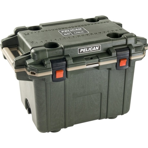 Pelican 47 Litre Elite Cooler Green/Tan