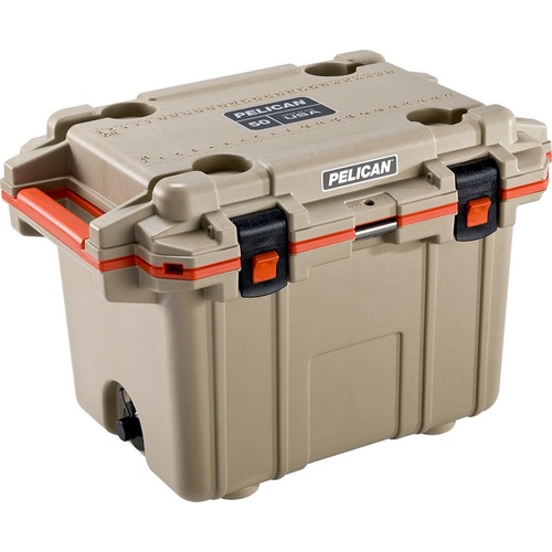 Pelican 47 Litre Elite Cooler Tan/Orange